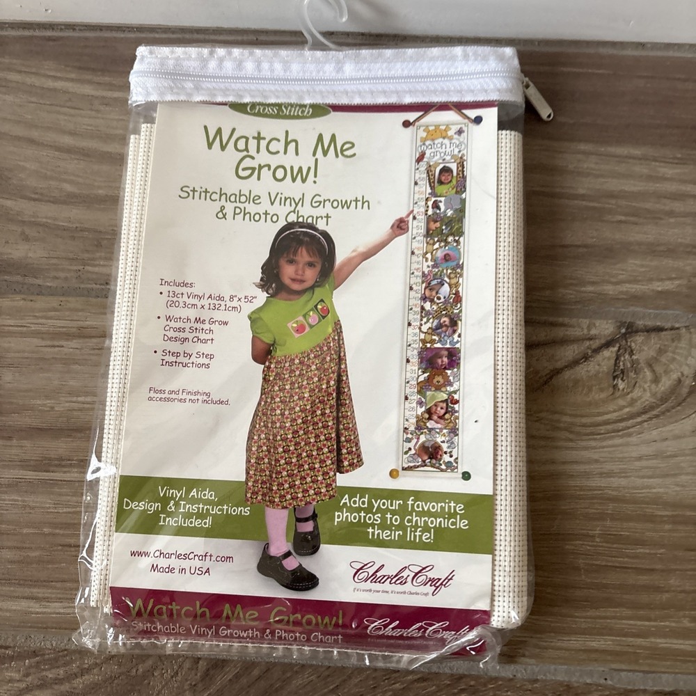 Charles Craft Watch Me Grow! Growth & Photo Chart Cross Stitch Craft